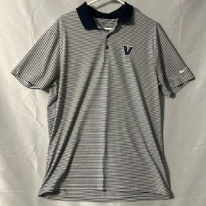 Nike Dri-Fit Villanova Wildcats golf polo blue/white size L